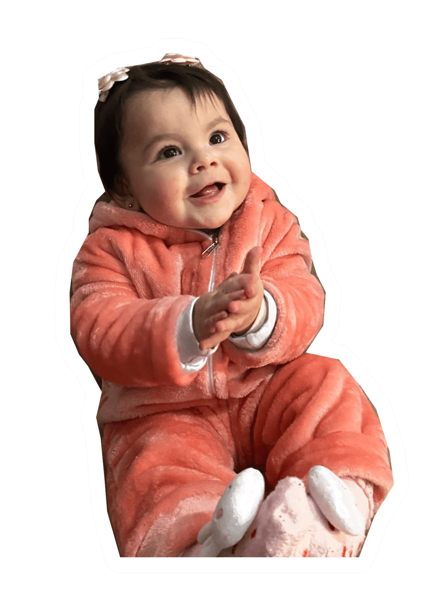 Emma sonriendo y aplaudiendo